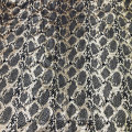 sweat resistant microfiber polyester 73 spandex 27 sports thick jersey snake foil metallic fabric